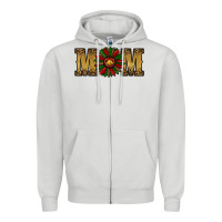 Dove Grey Christmas Sunflower Mom Zipper Hoodie - RanaPortraitStore