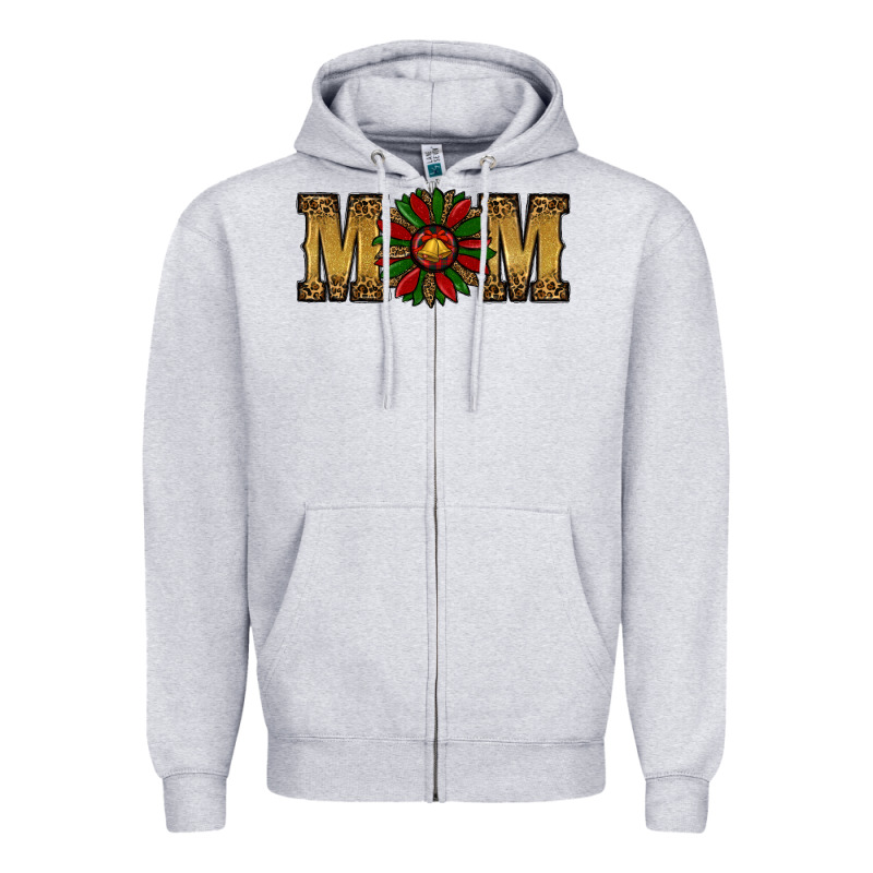 Christmas Sunflower Mom Zipper Hoodie by RanaPortraitStore | Teevron