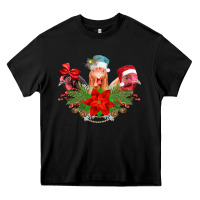 Black Chickens Christmas Heavy Core Tee - CowhideDigitalArt