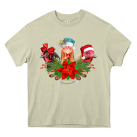 Mossy Chickens Christmas Heavy Core Tee - CowhideDigitalArt