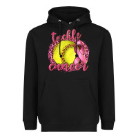Black Tackle Cancer Softball Heavyweight Hoodie - texasbilliewilder