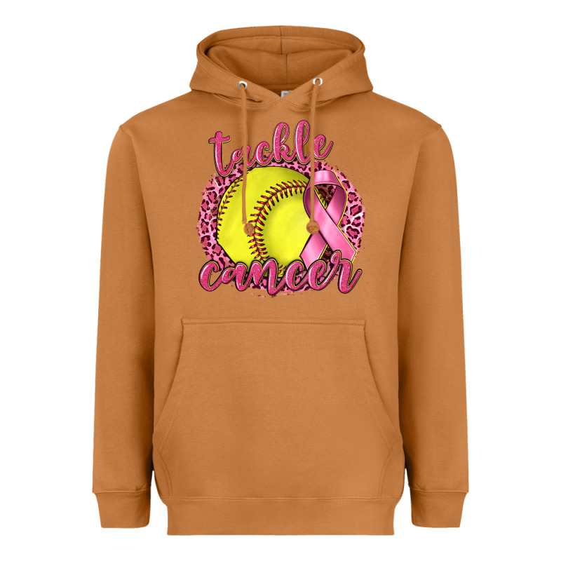 Tackle Cancer Softball Heavyweight Hoodie by texasbilliewilder | Teevron
