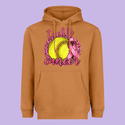 Tackle Cancer Softball Heavyweight Hoodie Designed By Texasbilliewilder
