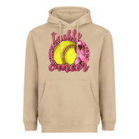 Mushroom Tackle Cancer Softball Heavyweight Hoodie - texasbilliewilder