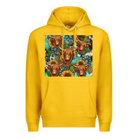 Lemon long haired shaggy cow western Premium Hoodie - Jasminsmagicworld