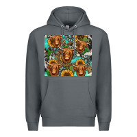 Rock long haired shaggy cow western Premium Hoodie - Jasminsmagicworld