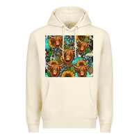 Sandshell long haired shaggy cow western Premium Hoodie - Jasminsmagicworld