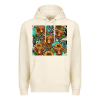 Tofu long haired shaggy cow western Premium Hoodie - Jasminsmagicworld