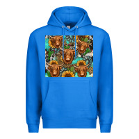 True Royal long haired shaggy cow western Premium Hoodie - Jasminsmagicworld