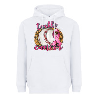 White Tackle Cancer Baseball Heavyweight Hoodie - texasbilliewilder