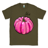 Army Green Breast Cancer Awareness Pink Pumpkin Classic Tee - RanaPortraitStore