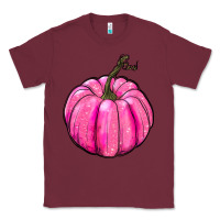 Burgundy Breast Cancer Awareness Pink Pumpkin Classic Tee - RanaPortraitStore