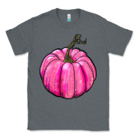Charcoal Heather Breast Cancer Awareness Pink Pumpkin Classic Tee - RanaPortraitStore