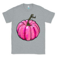 Heather Grey Breast Cancer Awareness Pink Pumpkin Classic Tee - RanaPortraitStore