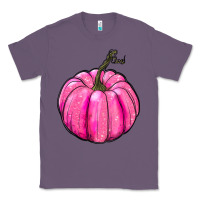 Lavender Breast Cancer Awareness Pink Pumpkin Classic Tee - RanaPortraitStore