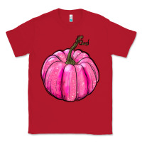 Red Breast Cancer Awareness Pink Pumpkin Classic Tee - RanaPortraitStore
