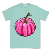 Seafoam Breast Cancer Awareness Pink Pumpkin Classic Tee - RanaPortraitStore