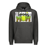 Charcoal Heather tennis mom Premium Hoodie - BarkalooDesign