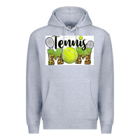 Heather Grey tennis mom Premium Hoodie - BarkalooDesign