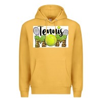Mustard tennis mom Premium Hoodie - BarkalooDesign