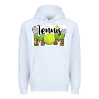 White tennis mom Premium Hoodie - BarkalooDesign