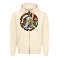 Sandshell Christmas Joy To The World Zipper Hoodie - RanaPortraitStore