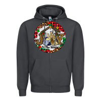 Smoke Christmas Joy To The World Zipper Hoodie - RanaPortraitStore