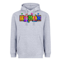 Heather Grey pride human Heavyweight Hoodie - Zillion Design Studio