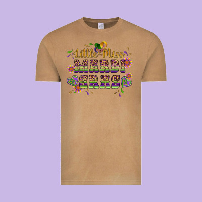 Little Miss Mardi Gras Vintage Tee Designed By Artiststas