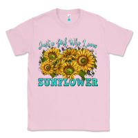 Bubblegum Pink just a girl who loves sunflower Classic Tee - texasbilliewilder
