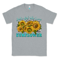 Heather Grey just a girl who loves sunflower Classic Tee - texasbilliewilder