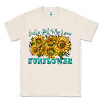Natural just a girl who loves sunflower Classic Tee - texasbilliewilder
