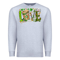 Heather Grey St Patricks love nurse Premium Sweatshirt - RacoonDesign