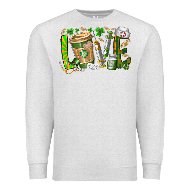 St Patricks Love Nurse Premium Sweatshirt by RacoonDesign | Teevron