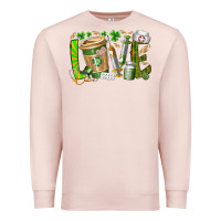 Pale Pink St Patricks love nurse Premium Sweatshirt - RacoonDesign