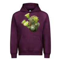 Mauve Wine nylon hedgehog cactus Urban Hoodie - LillyAllenDesigns