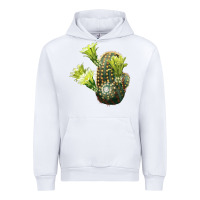 White nylon hedgehog cactus Urban Hoodie - LillyAllenDesigns