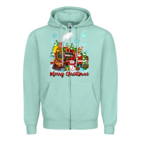 Seafoam merry christmas polar express Zipper Hoodie - Zillion Design Studio