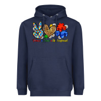 Navy peace love understand Heavyweight Hoodie - Zillion Design Studio