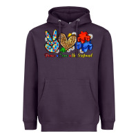 Plum peace love understand Heavyweight Hoodie - Zillion Design Studio