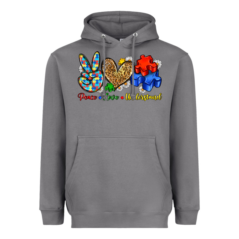 Peace Love Understand Heavyweight Hoodie by Zillion Design Studio | Teevron