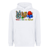 White peace love understand Heavyweight Hoodie - Zillion Design Studio