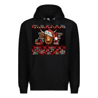 Black joy shaggy cow christmas Premium Hoodie - Jasminsmagicworld
