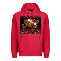 Cardinal joy shaggy cow christmas Premium Hoodie - Jasminsmagicworld