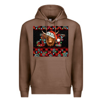 Chestnut joy shaggy cow christmas Premium Hoodie - Jasminsmagicworld