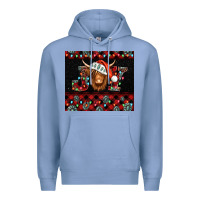Colony Blue joy shaggy cow christmas Premium Hoodie - Jasminsmagicworld