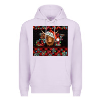 Lilac joy shaggy cow christmas Premium Hoodie - Jasminsmagicworld
