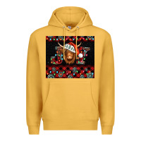 Mustard joy shaggy cow christmas Premium Hoodie - Jasminsmagicworld