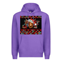 Purple joy shaggy cow christmas Premium Hoodie - Jasminsmagicworld