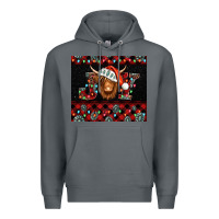 Rock joy shaggy cow christmas Premium Hoodie - Jasminsmagicworld